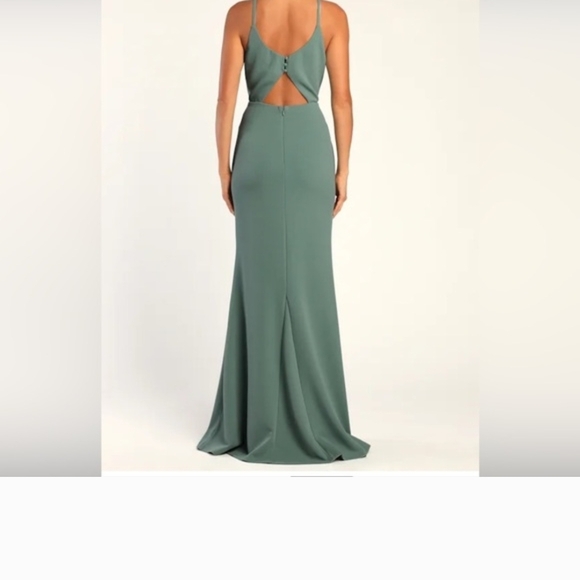Lulu's Sage Green Maxi Dress - Picture 2 of 4